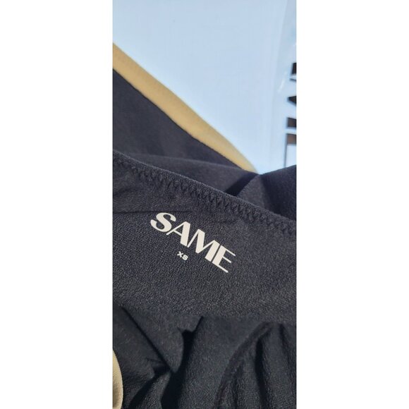 SAME Los Angeles Swim Womens One Piece Faux Suede Black/ beige XS Underwire - Picture 7 of 7